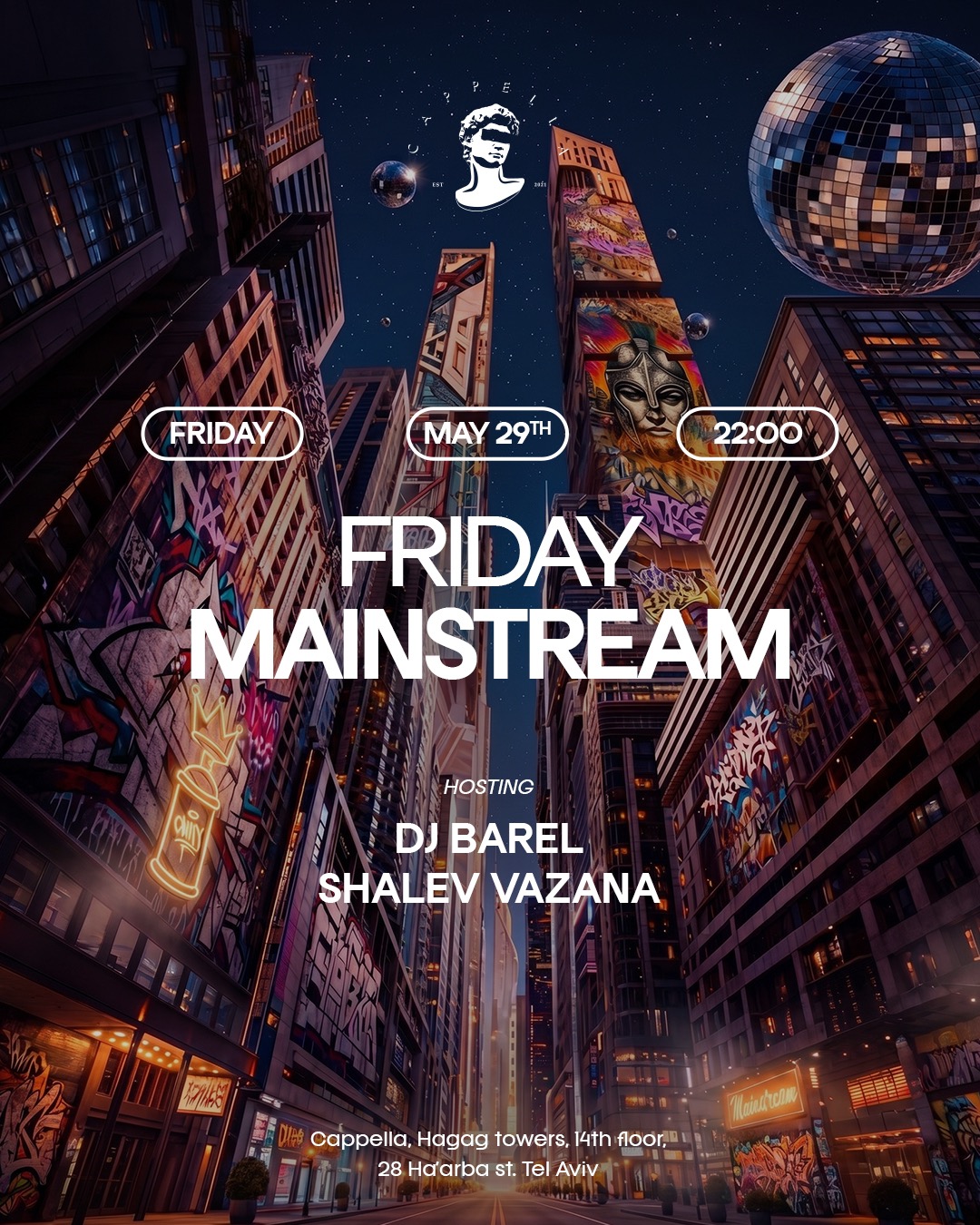 29.05 | Friday Mainstream - מסיבת מיינסטרים בקפלה תל אביב