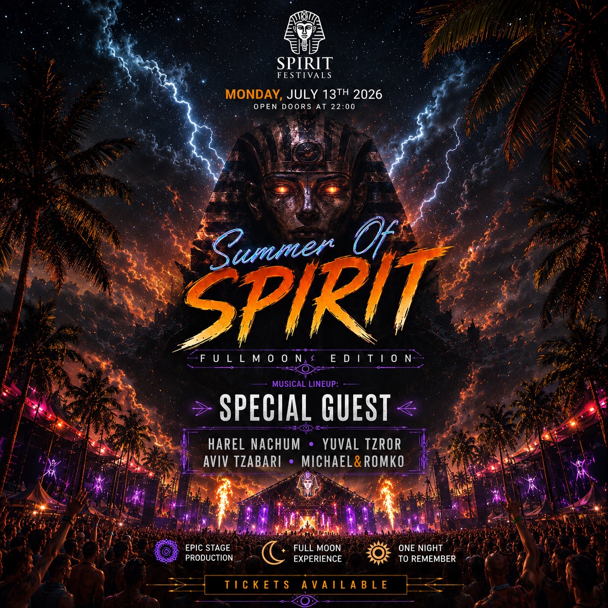 13.07 | SUMMER OF SPIRIT - פסטיבל קיץ לנוער בתל אביב