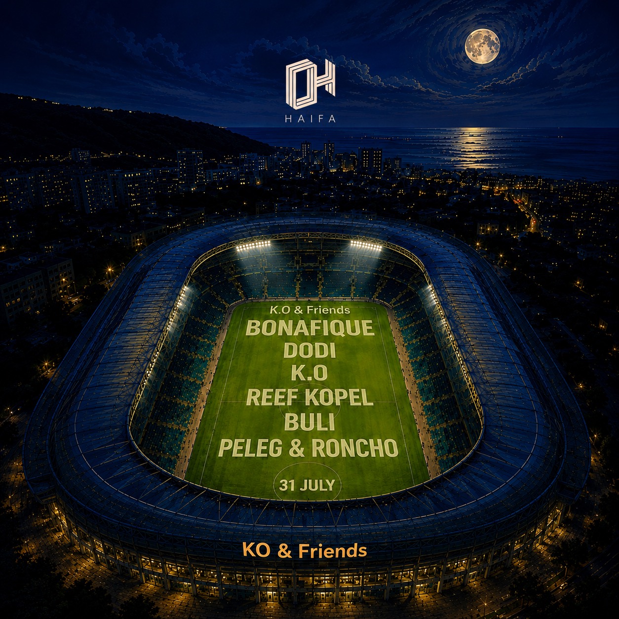 31.07 | K.O & Friends | Bonafique | Dodi - מסיבת טכנו בחיפה