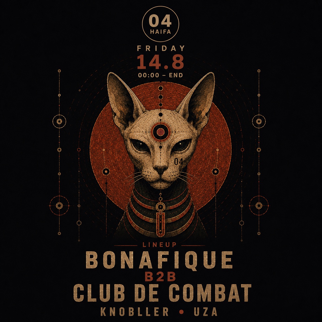 14.08 | Club De Combat b2b Bonafique - מסיבת טכנו בחיפה במועדון ה- 04