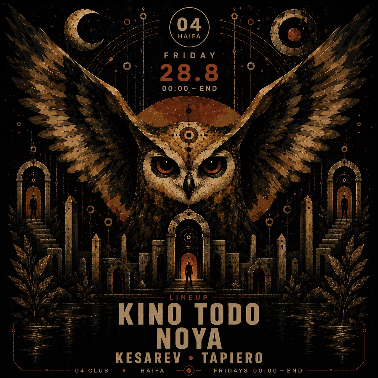 28.08 | Kino Todo | Noya - מסיבה במועדון ה- 04 בחיפה