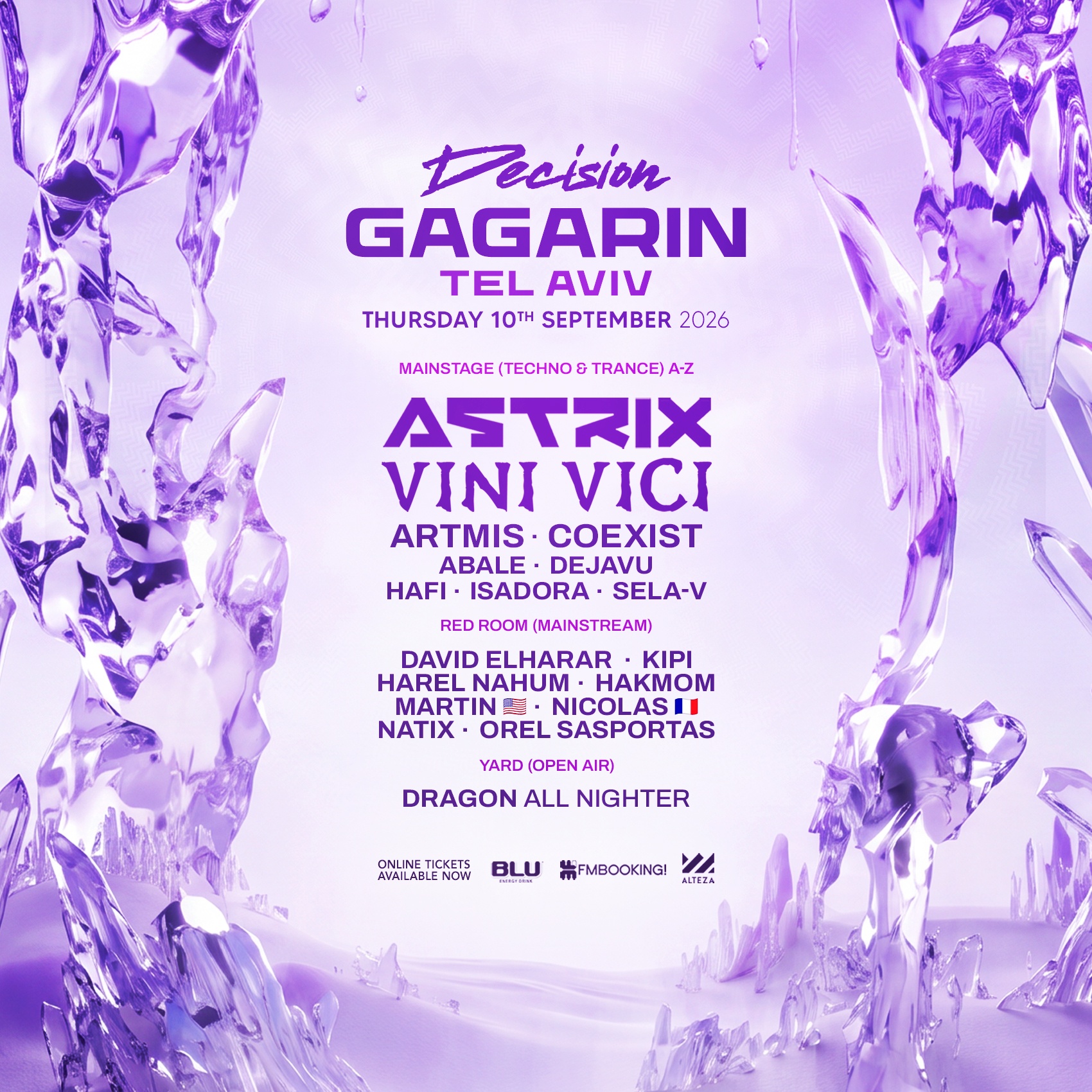 10.09 | DECISION GAGARIN TLV • VINI VICI & ASTRIX - פסטיבל בגגרין תל אביב