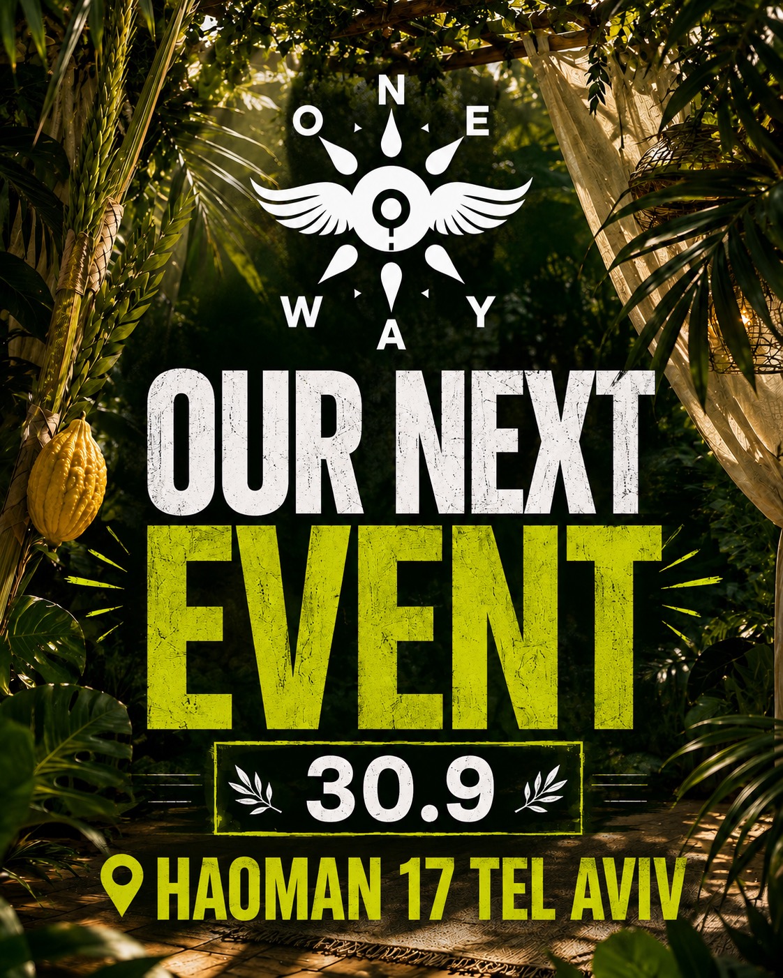 30.09 | One Way Sukkuot Festival - פסטיבל בתל אביב